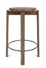 Audo PASSAGE Hoker - Krzesło Barowe 65 cm Orzech / Obręcz Czarna